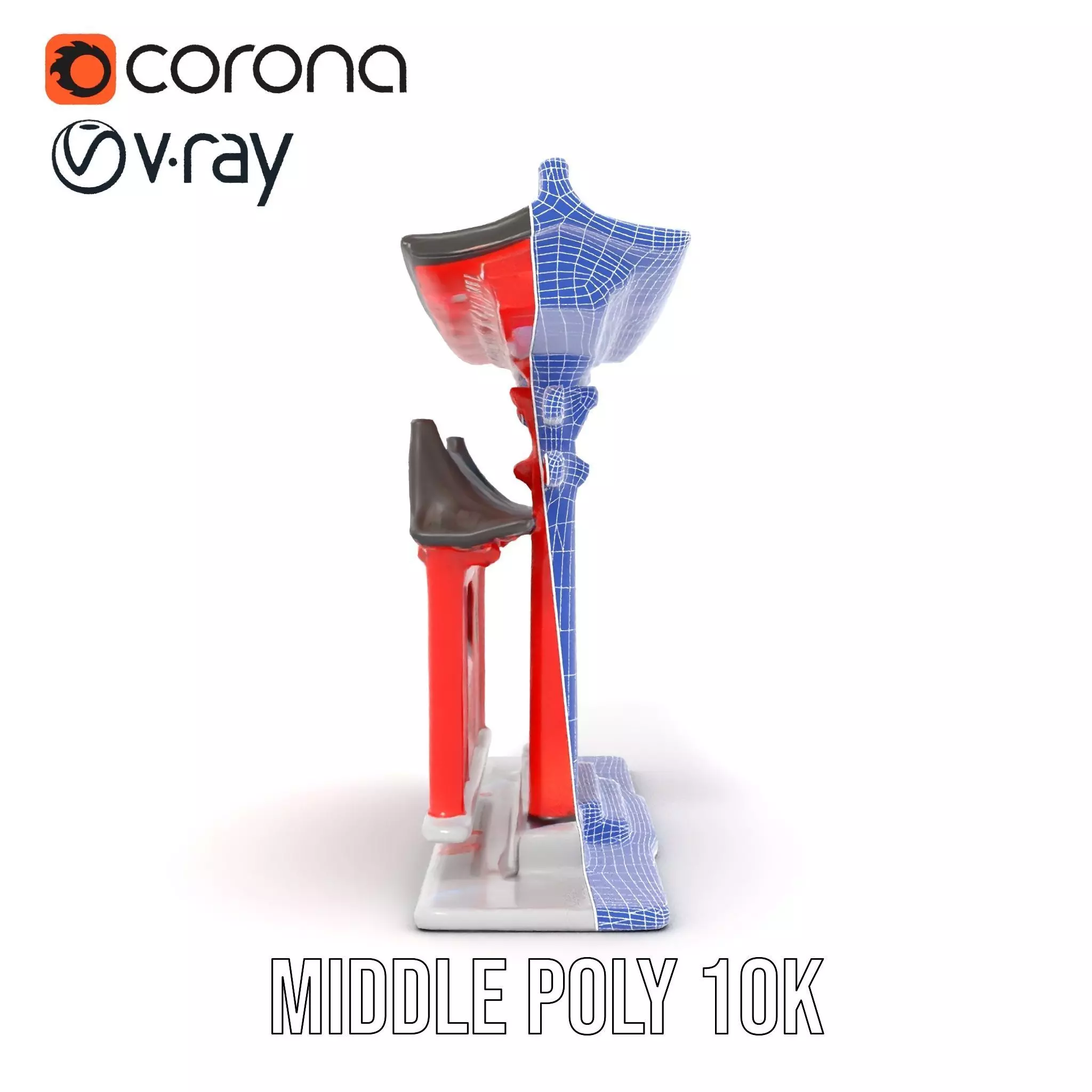 Traditional Red Torii model pack Low-poly 3D model_27