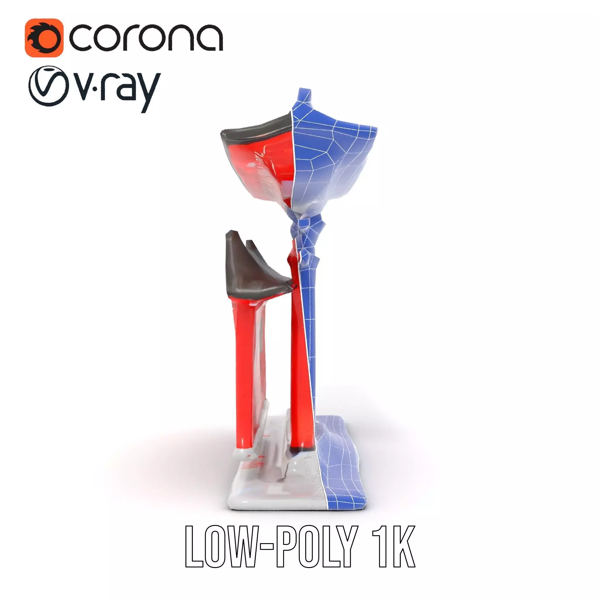 Traditional Red Torii model pack Low-poly 3D model_28