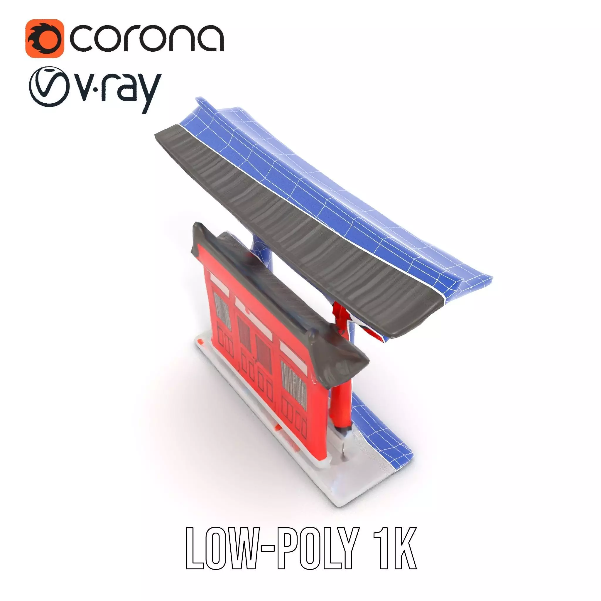 Traditional Red Torii model pack Low-poly 3D model_17