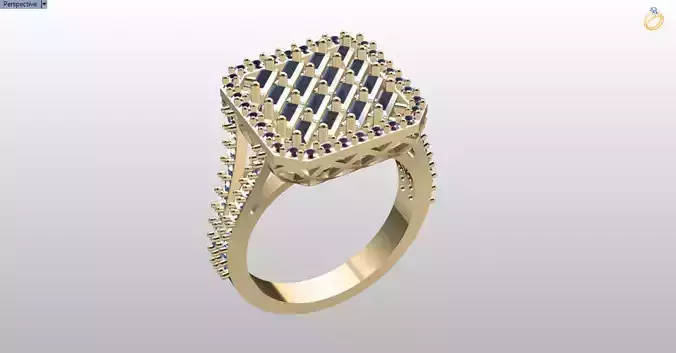 pave baguette ring