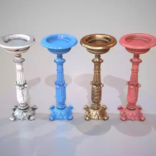 Flowerpot Photorealistic 4 Variations Low-poly 3D model