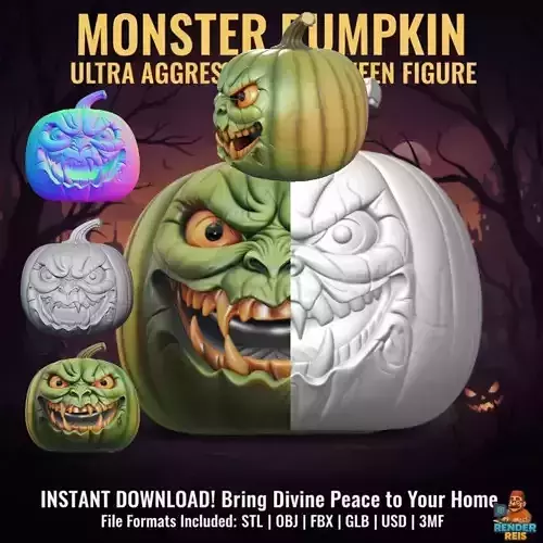Monster Pumpkin  Ultra Aggressive Halloween Figure