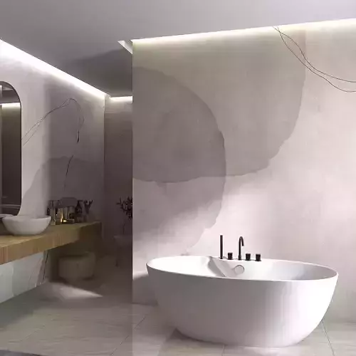 Abstract Mineral Wash Mural 