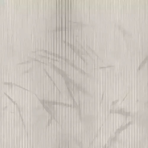 Vertical Striated Plaster with Botanical Shadows