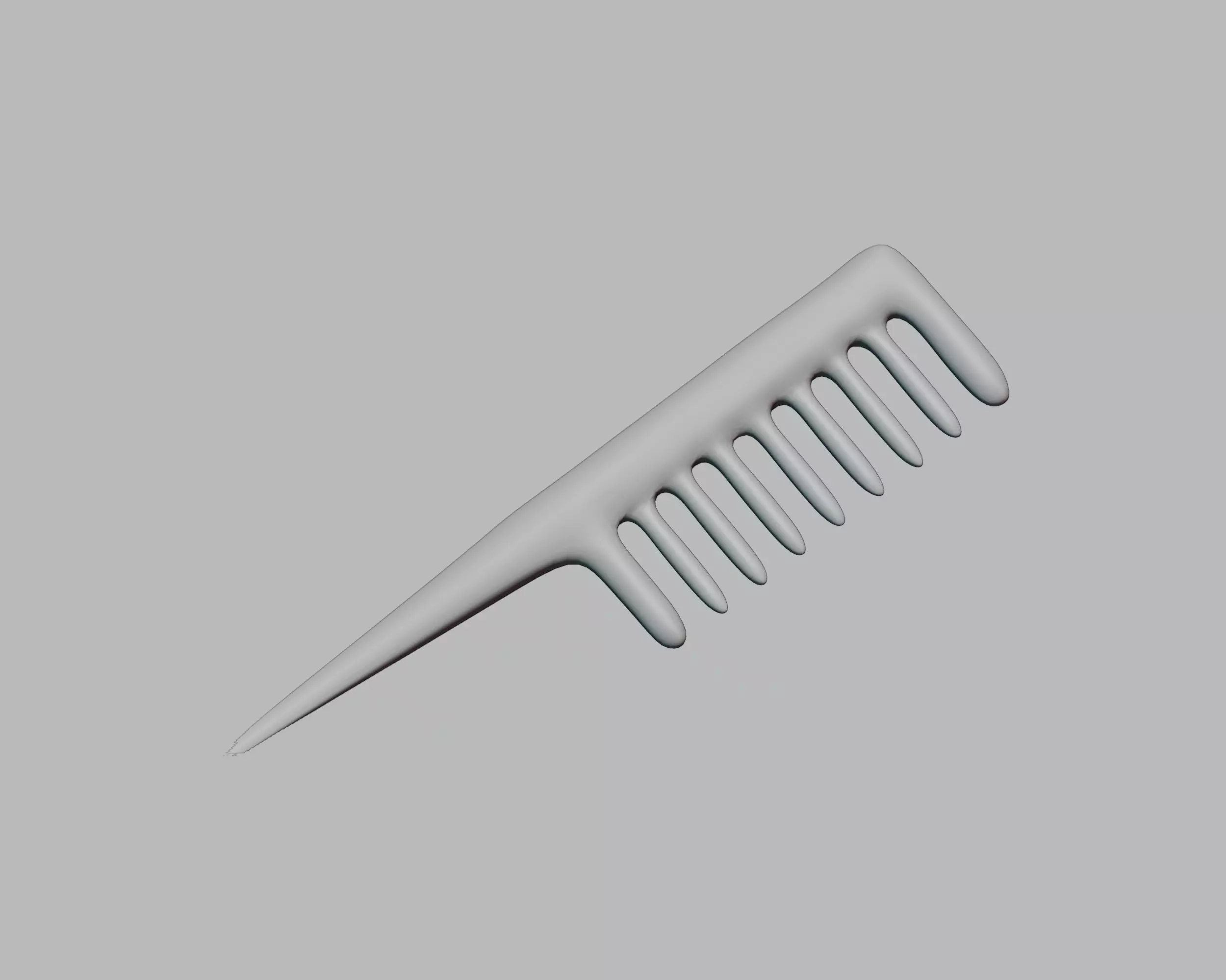 Hair Comb Low-poly 3D model_5