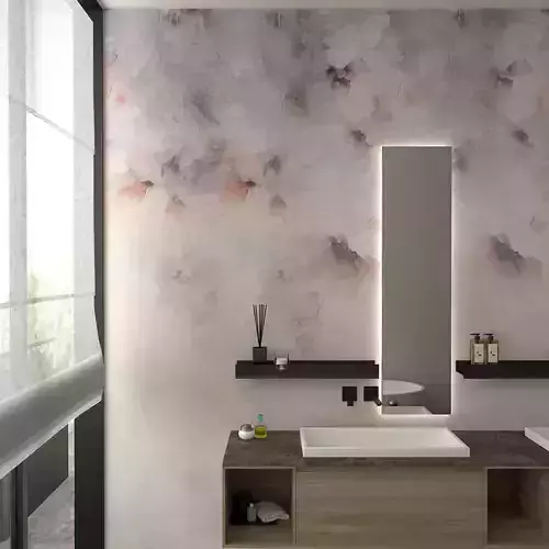 Misty Petal Field Mural Texture