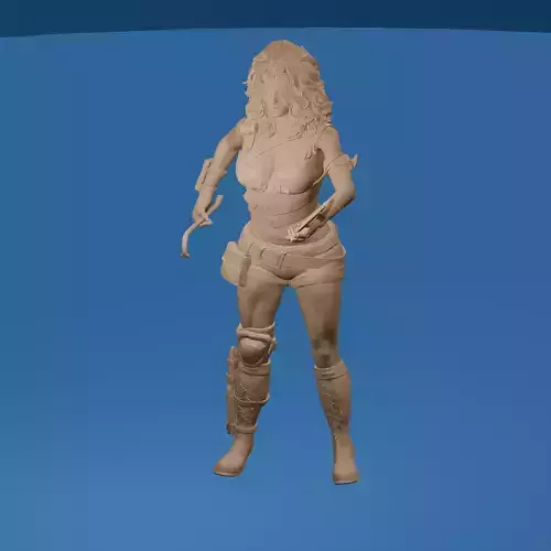 Female Fighter with Dual Crowbars