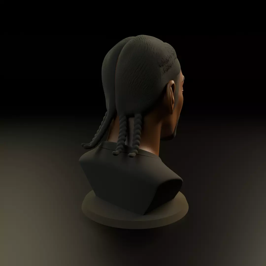 bust of man 3D print model_14