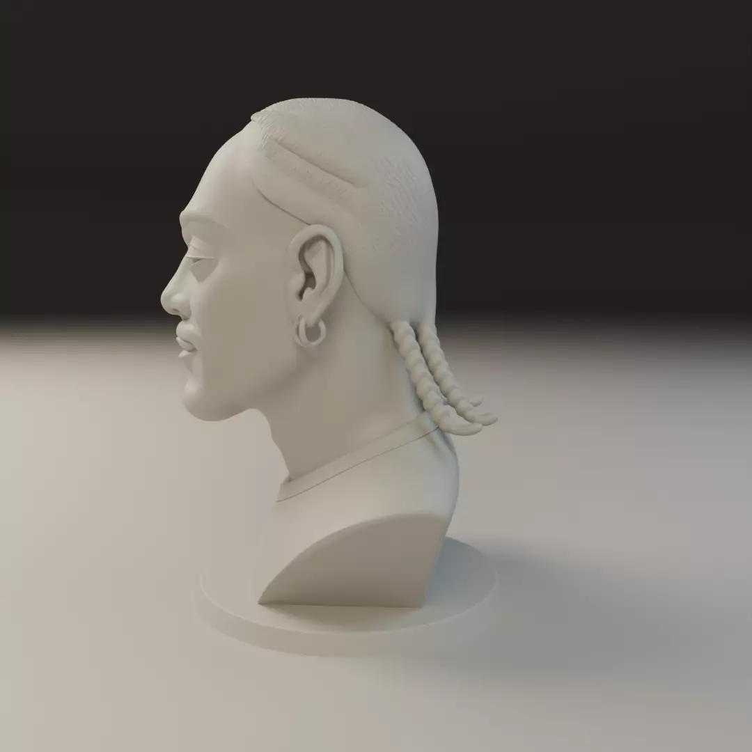 bust of man 3D print model_3