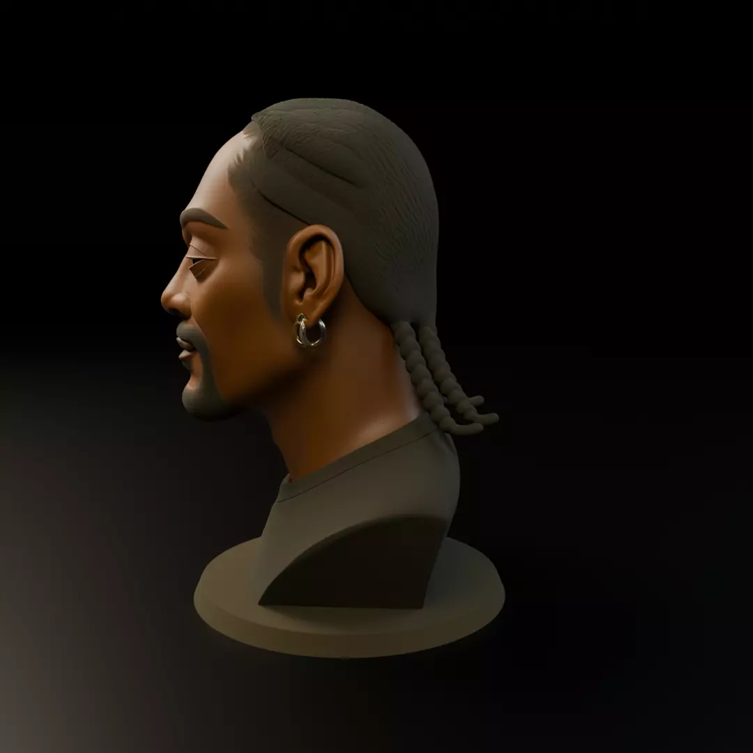 bust of man 3D print model_4