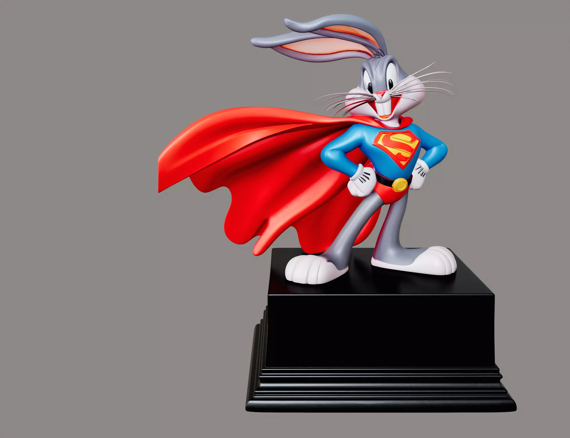 Super Bunny STL Cartoon Hero 3D Model 3D print model_1