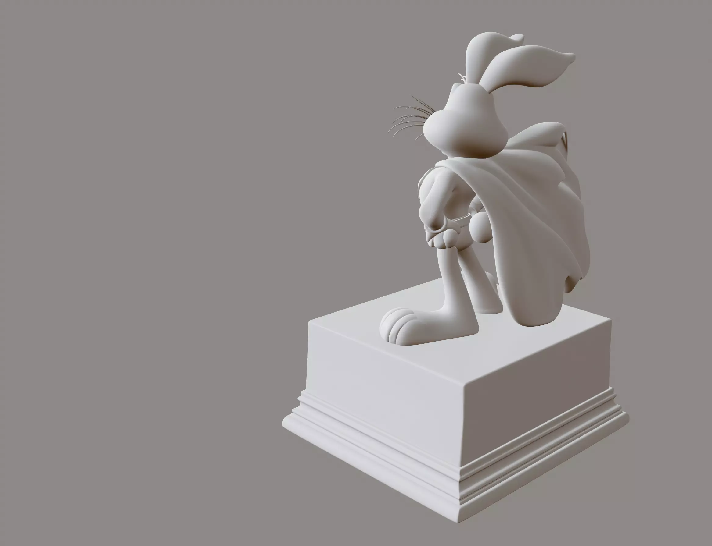 Super Bunny STL Cartoon Hero 3D Model 3D print model_2