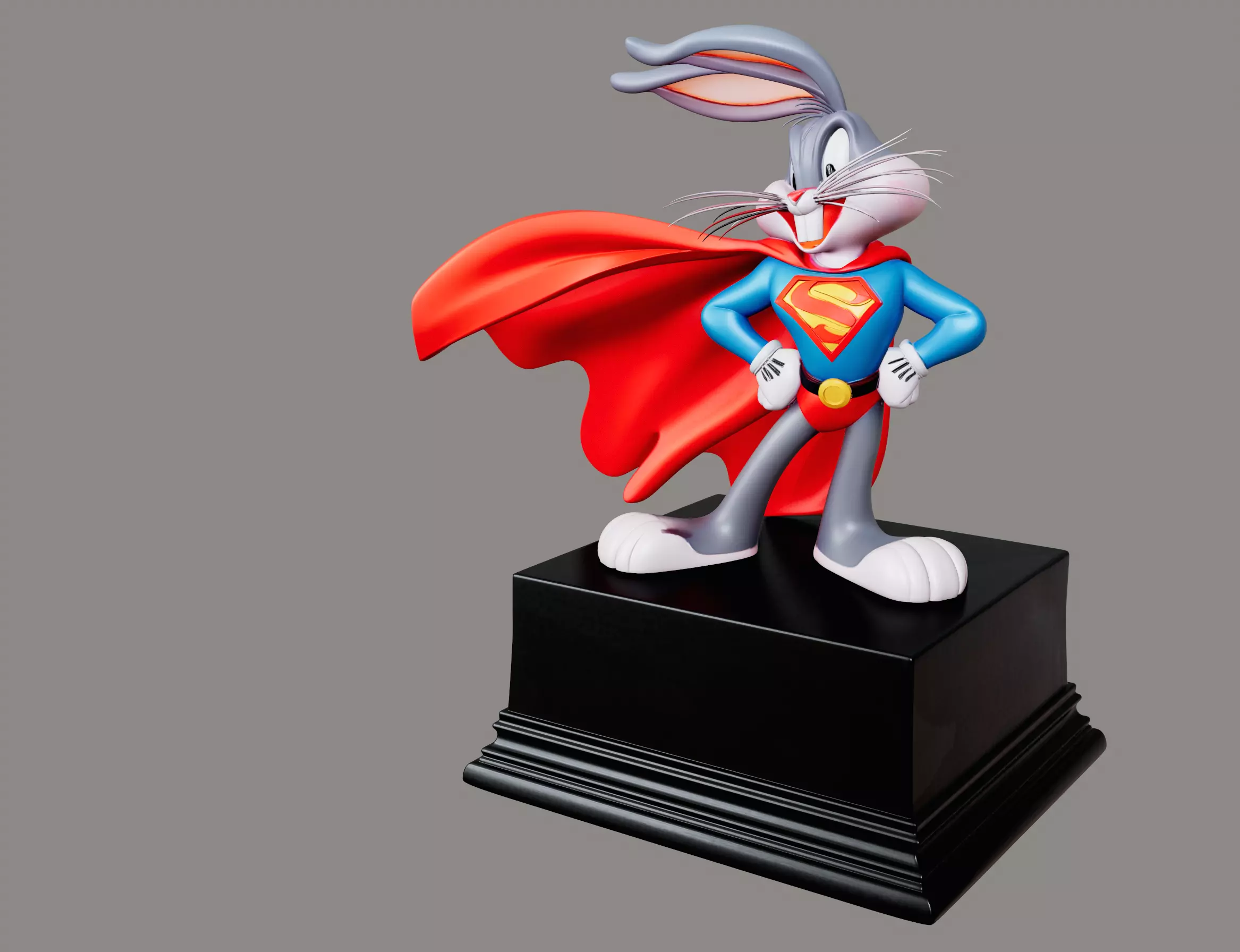 Super Bunny STL Cartoon Hero 3D Model 3D print model_0