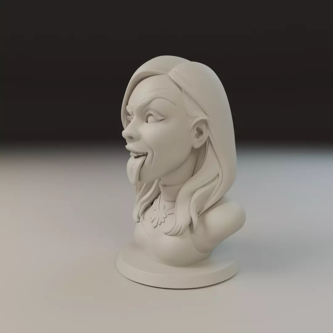 bust of woman 3D print model_9