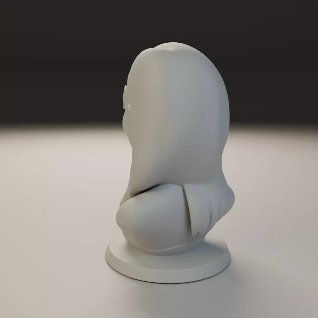 bust of woman 3D print model_7