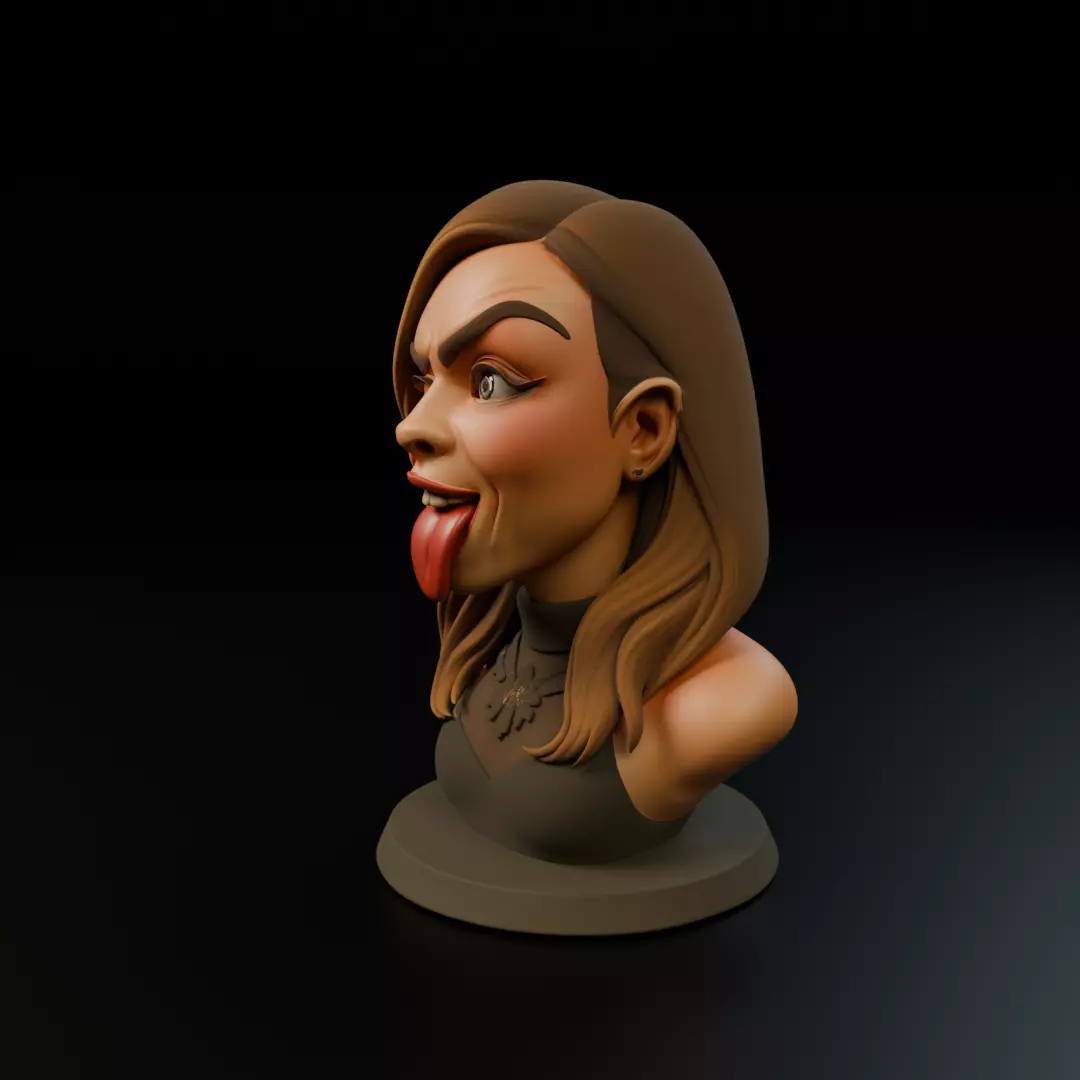 bust of woman 3D print model_10
