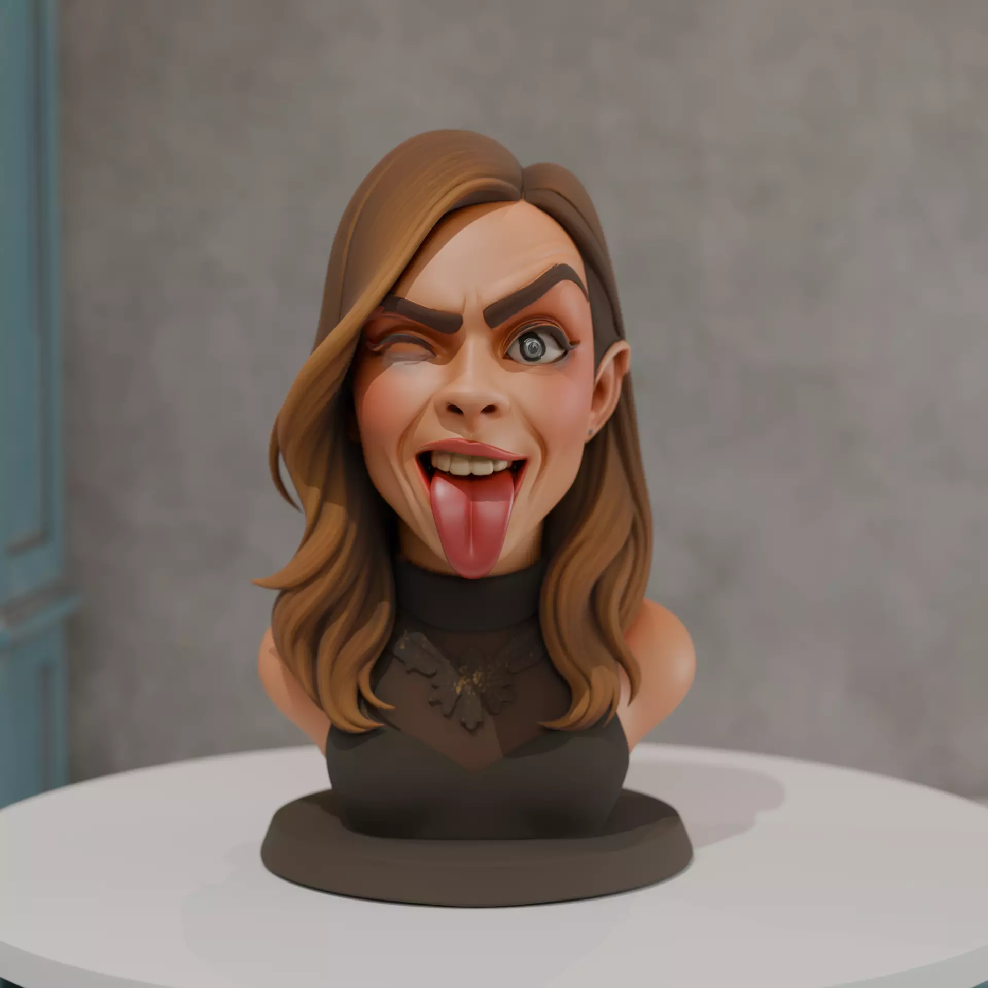 bust of woman 3D print model_0