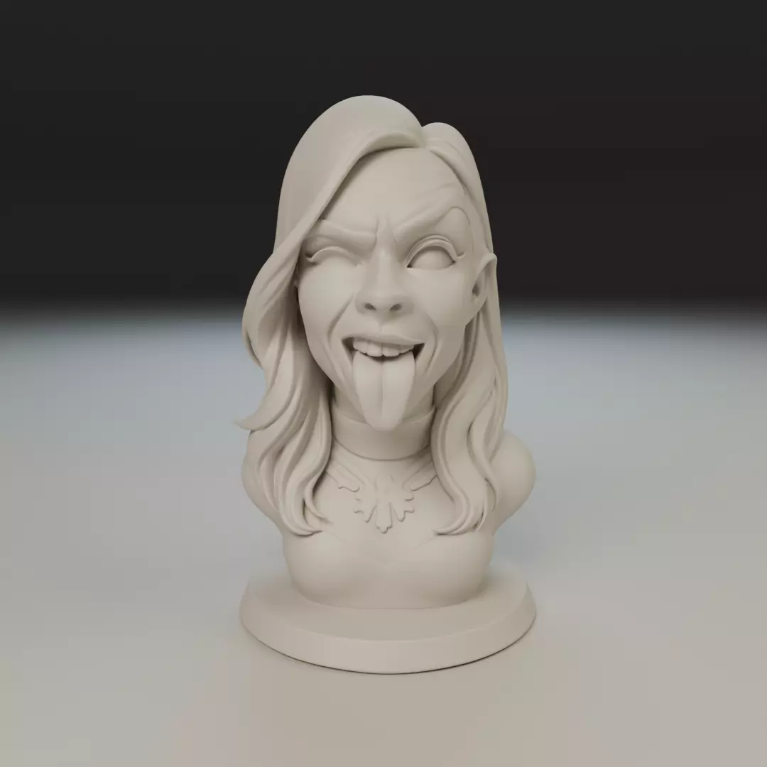 bust of woman 3D print model_15