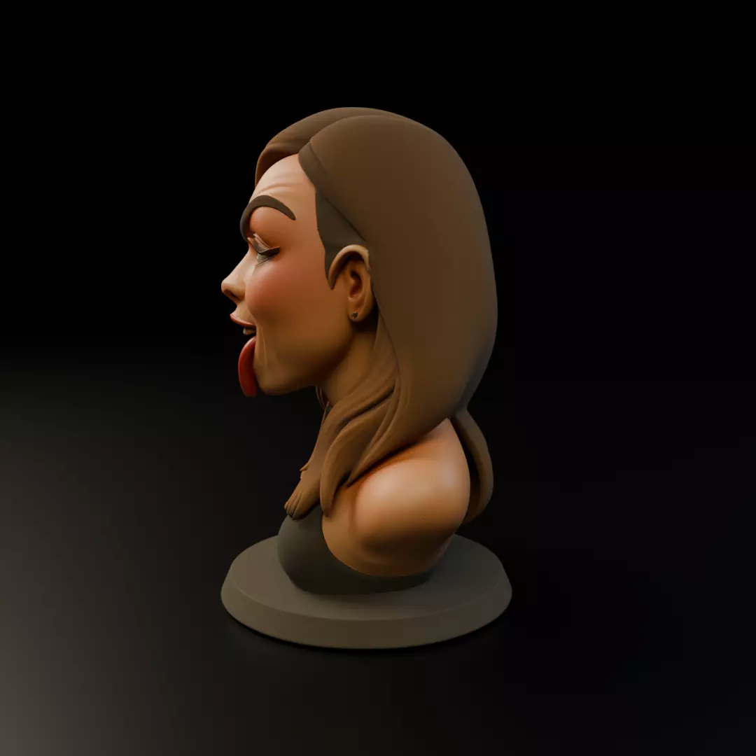 bust of woman 3D print model_4
