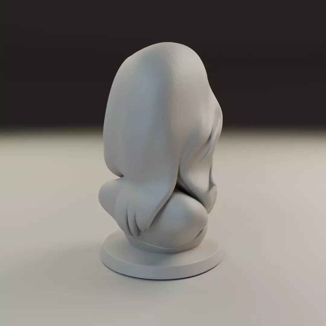 bust of woman 3D print model_13