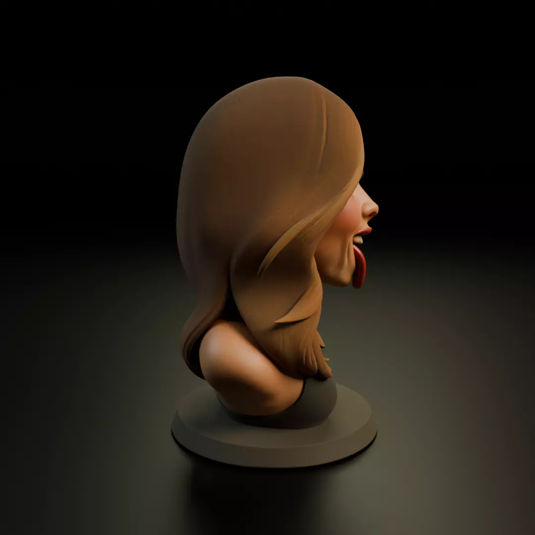 bust of woman 3D print model_2
