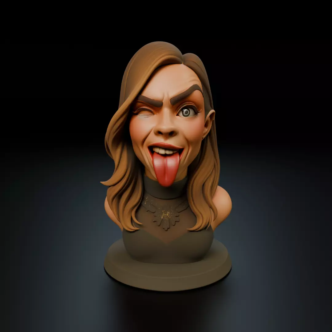 bust of woman 3D print model_16
