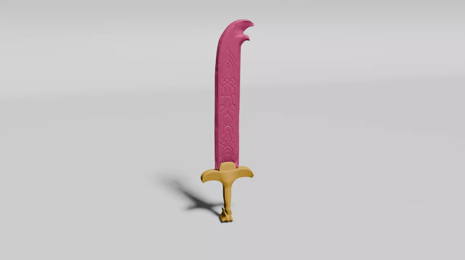 Kpop Demon Hunters Rumi Cosplay Rosa Empalmado Espada 3D print model