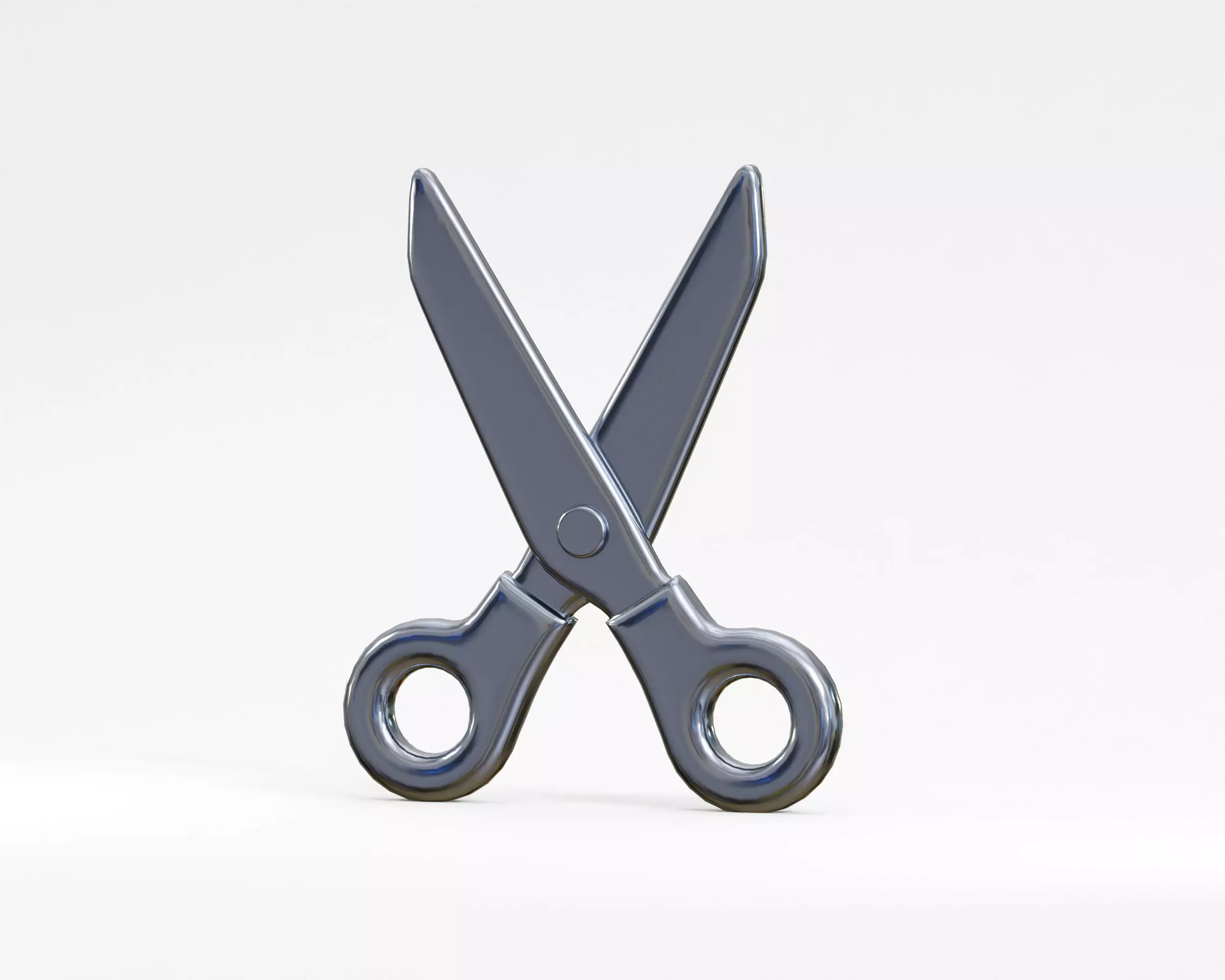 Cartoon Scissors Low-poly 3D model_2