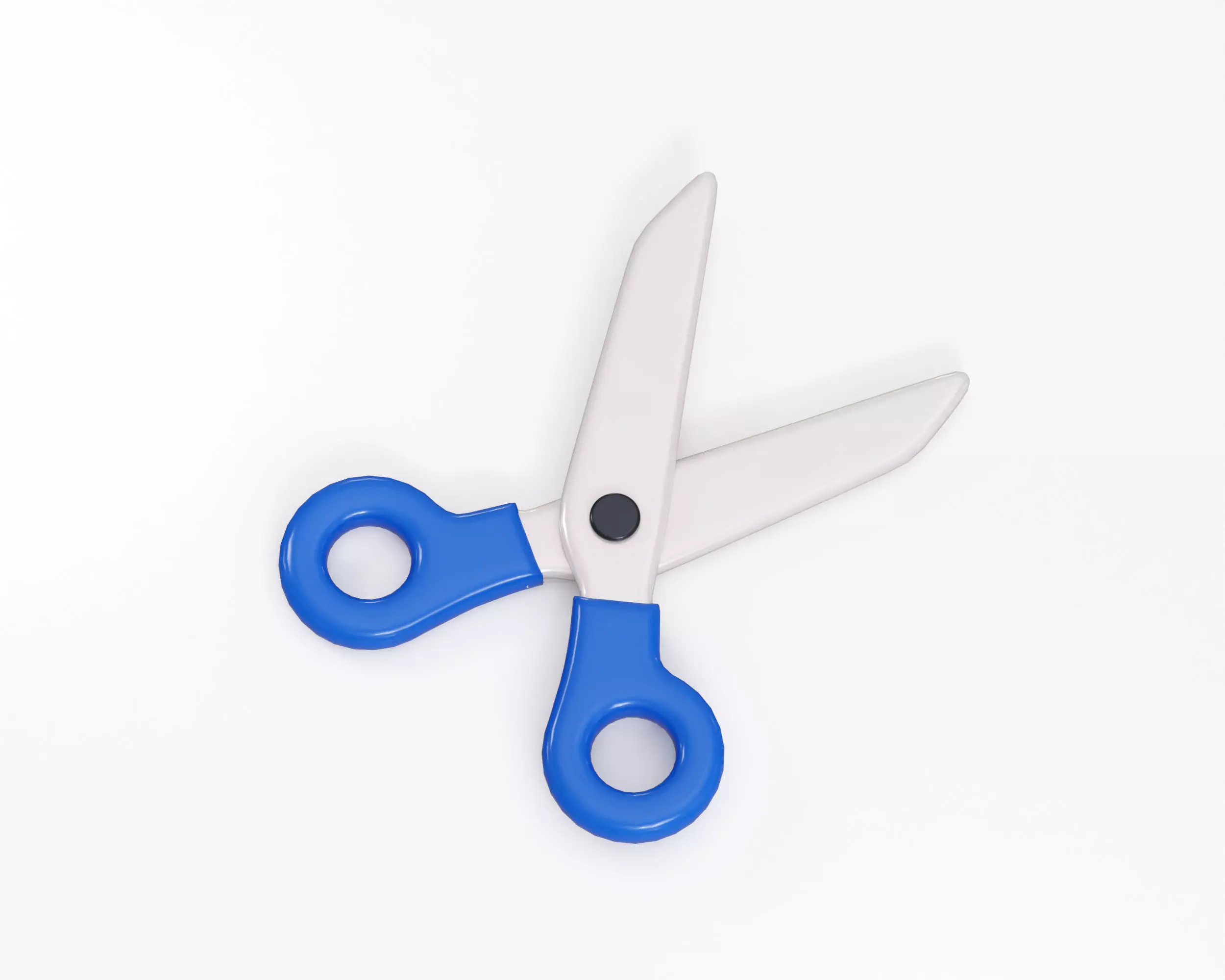 Cartoon Scissors Low-poly 3D model_4