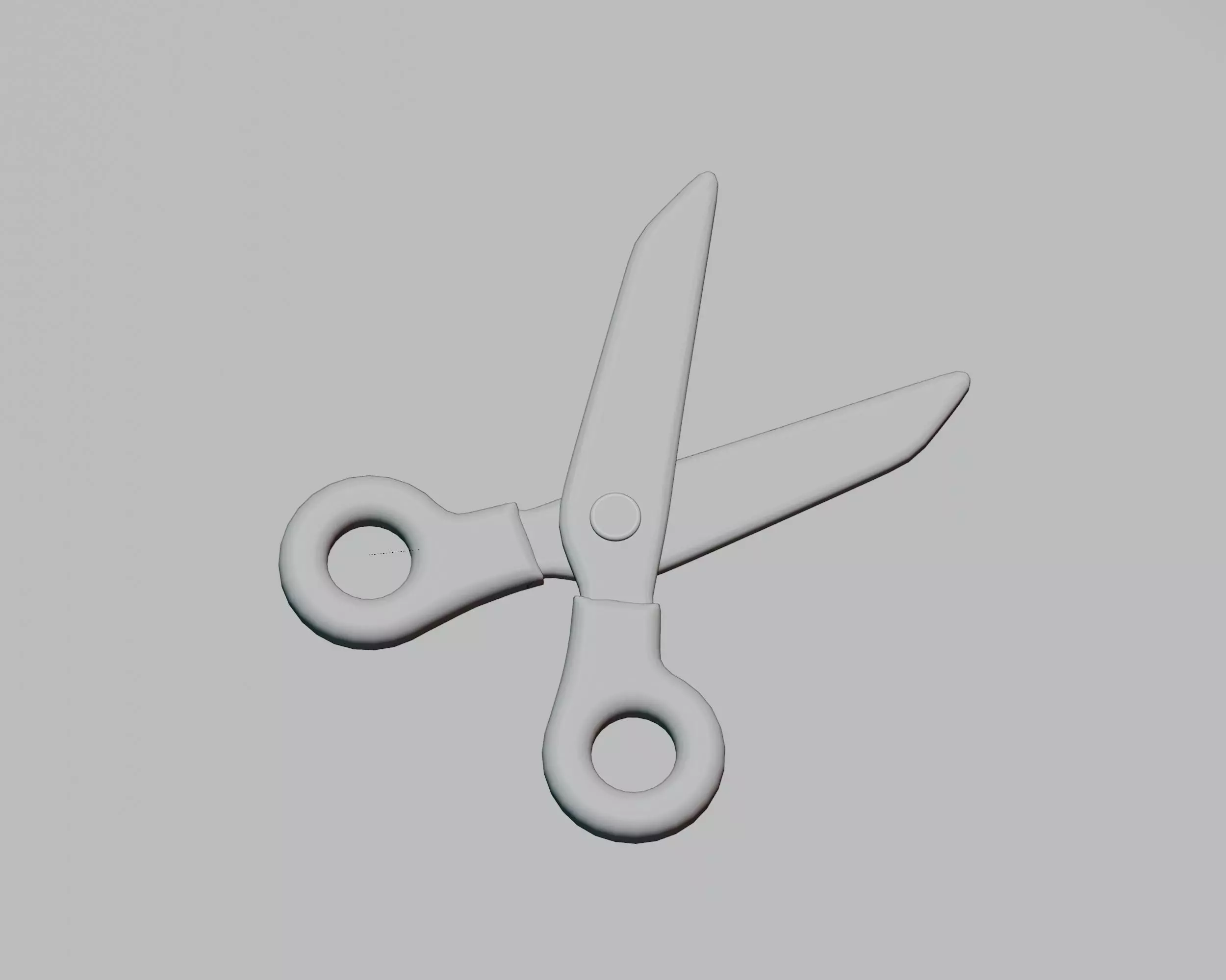 Cartoon Scissors Low-poly 3D model_5