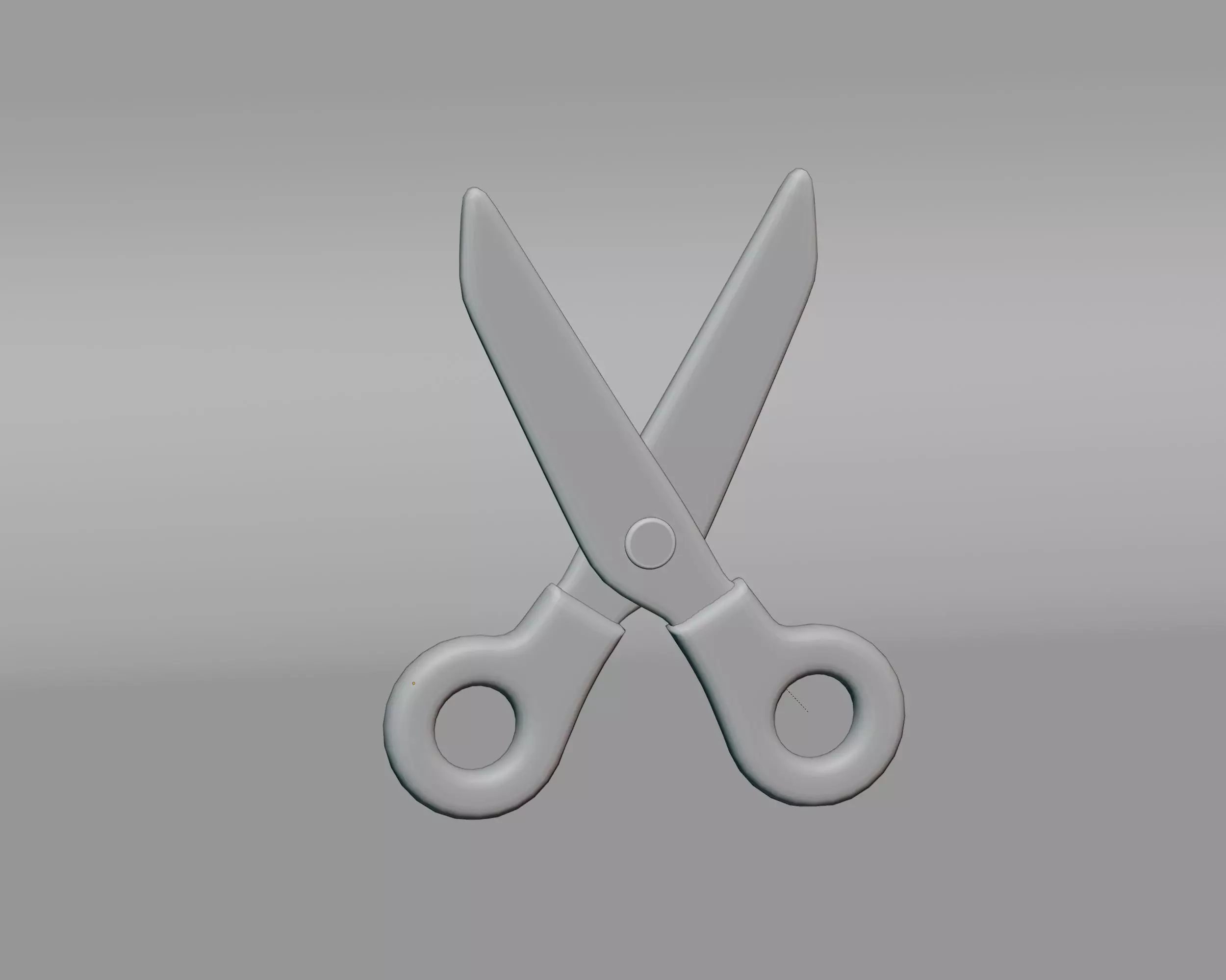 Cartoon Scissors Low-poly 3D model_3