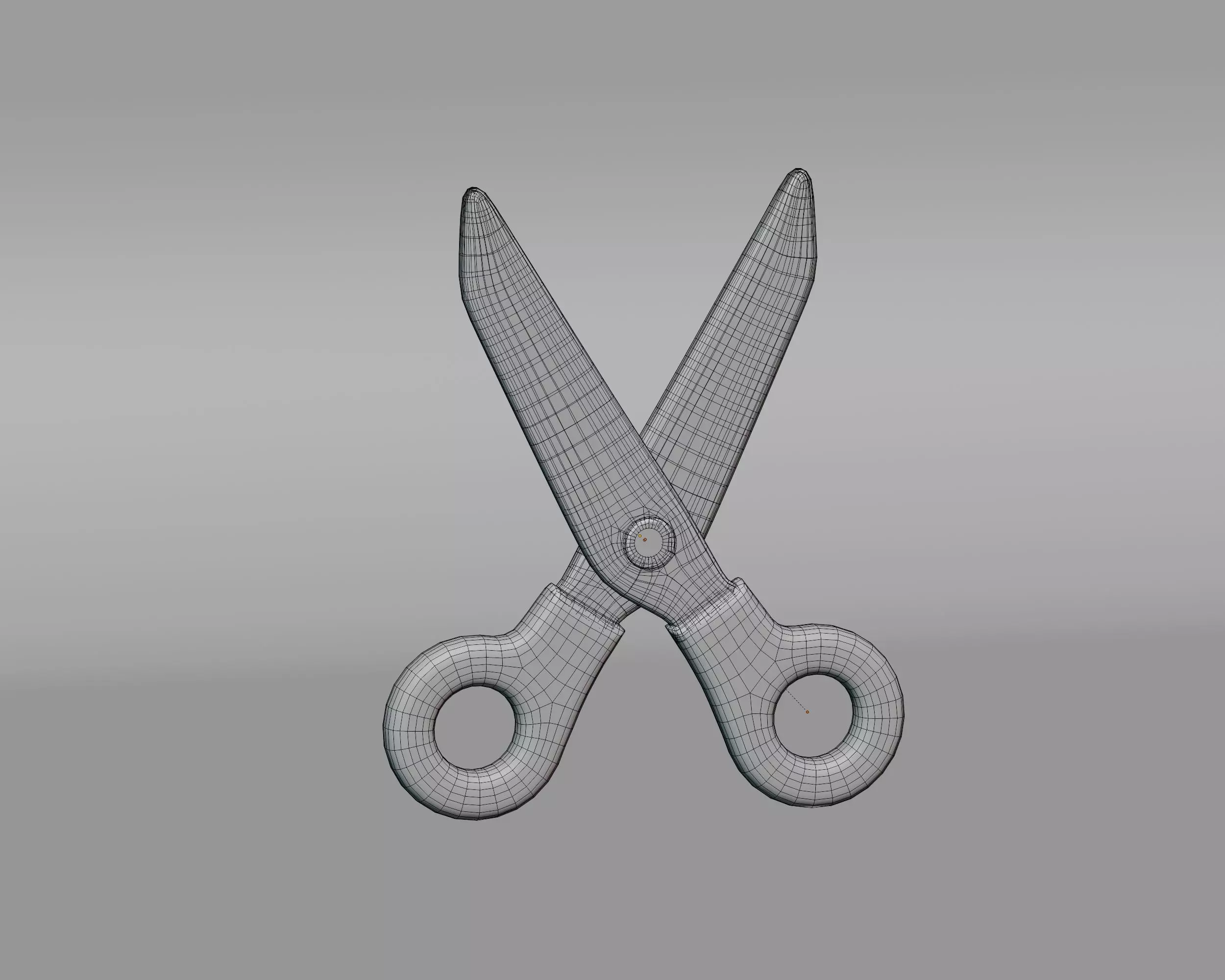 Cartoon Scissors Low-poly 3D model_1