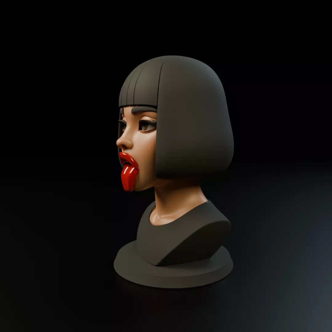 bust of woman 3D print model_9