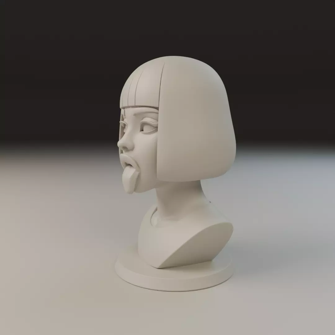 bust of woman 3D print model_10