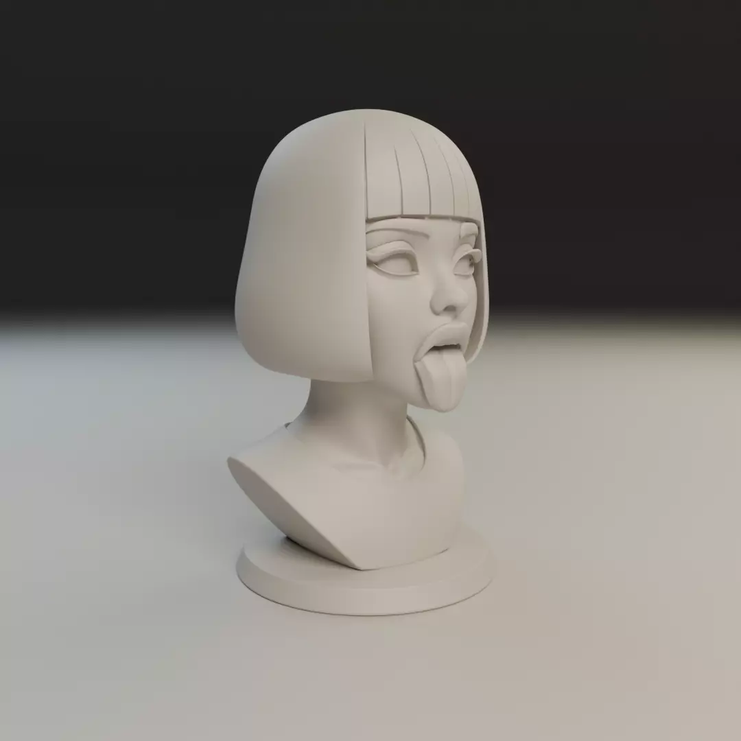 bust of woman 3D print model_12