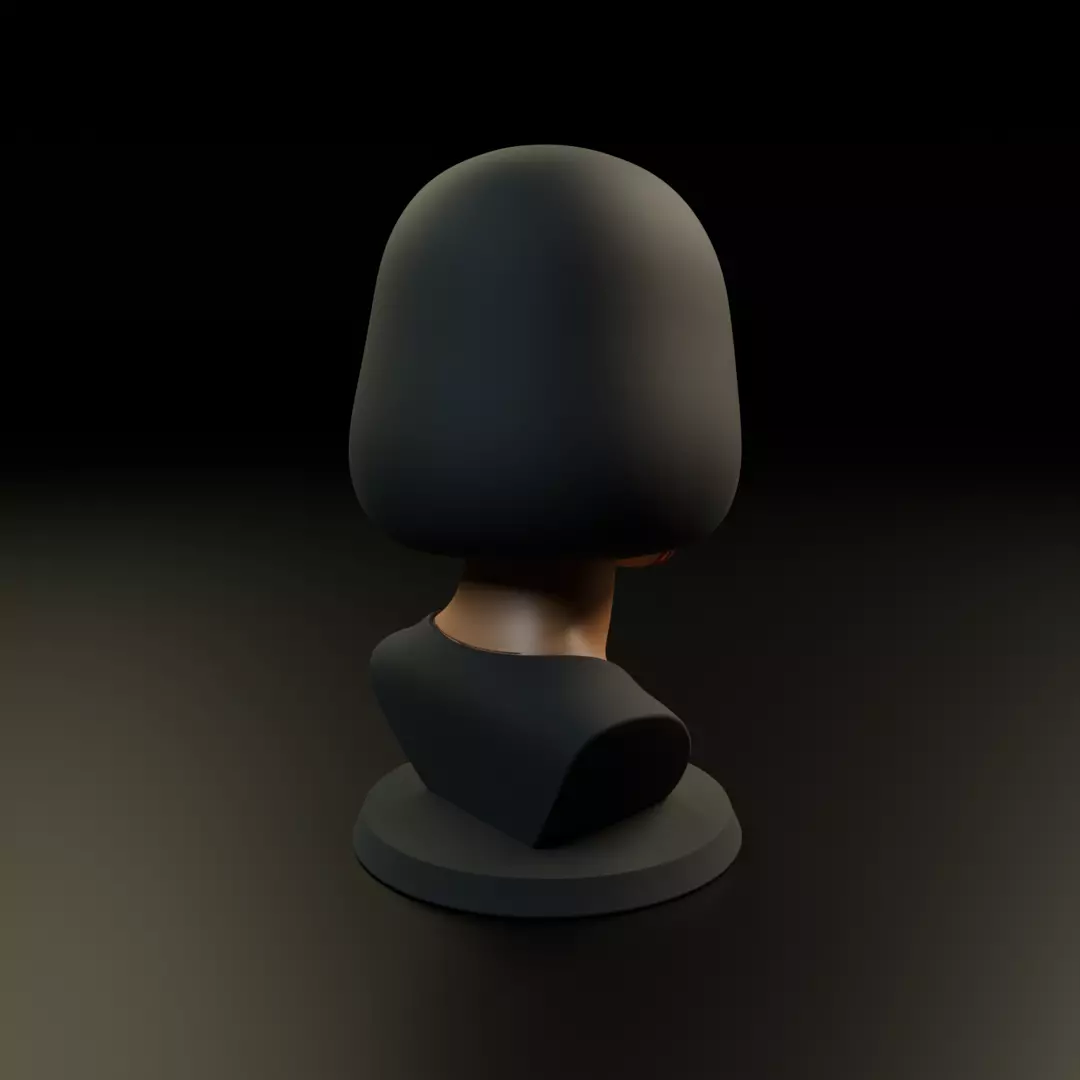 bust of woman 3D print model_13
