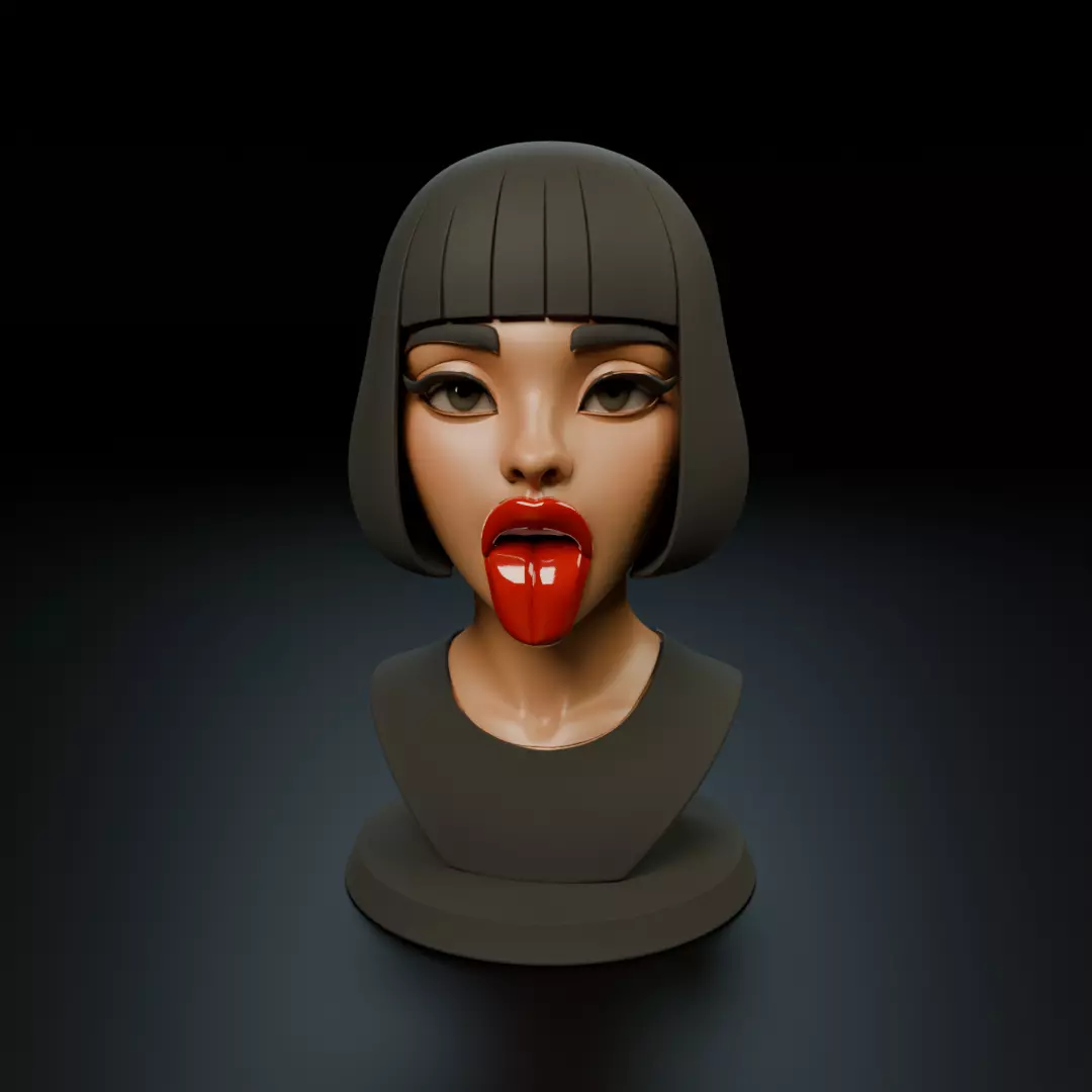 bust of woman 3D print model_15