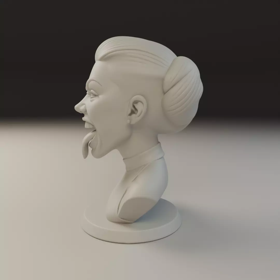 bust of woman 3D print model_3
