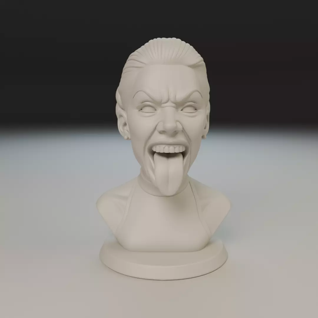 bust of woman 3D print model_15