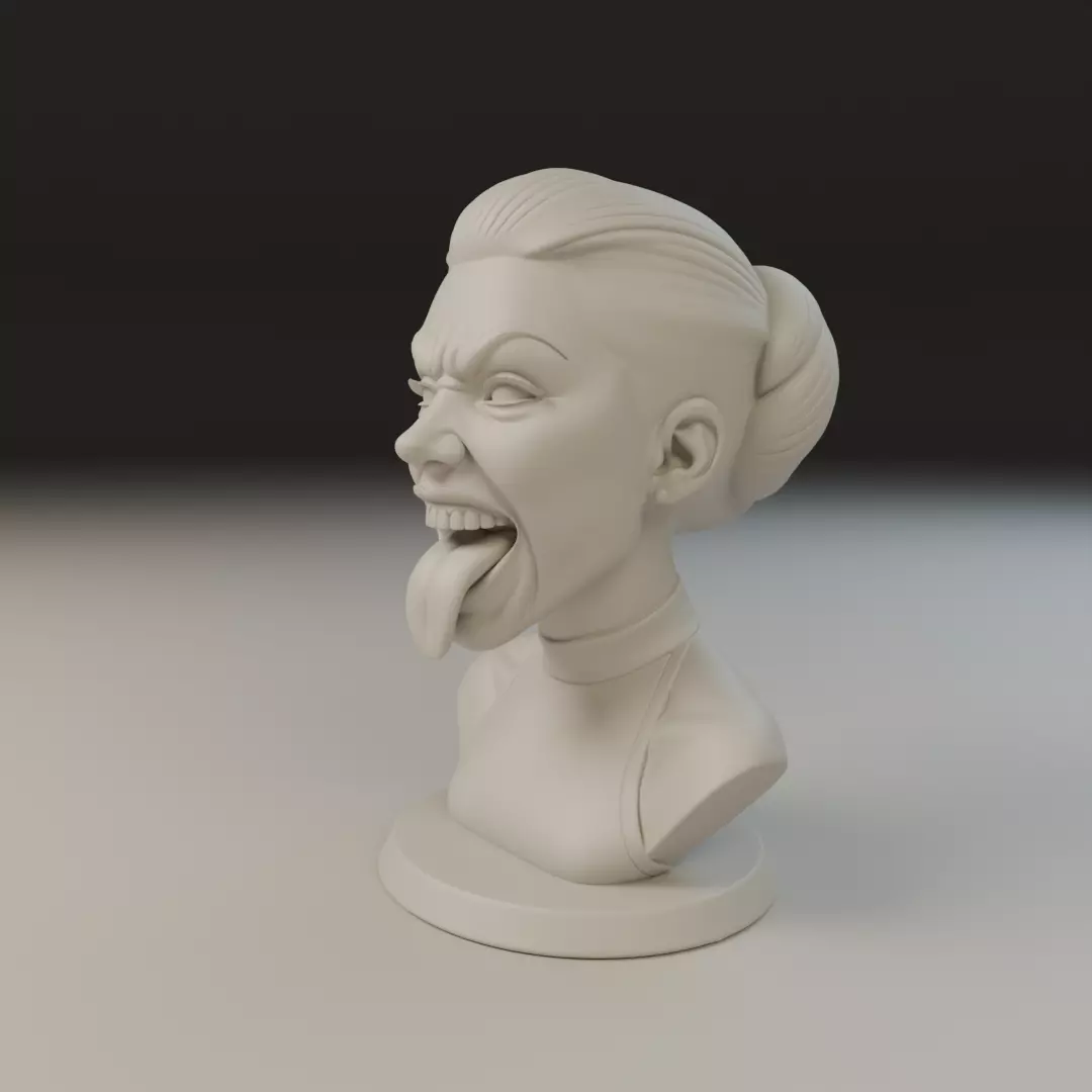 bust of woman 3D print model_9