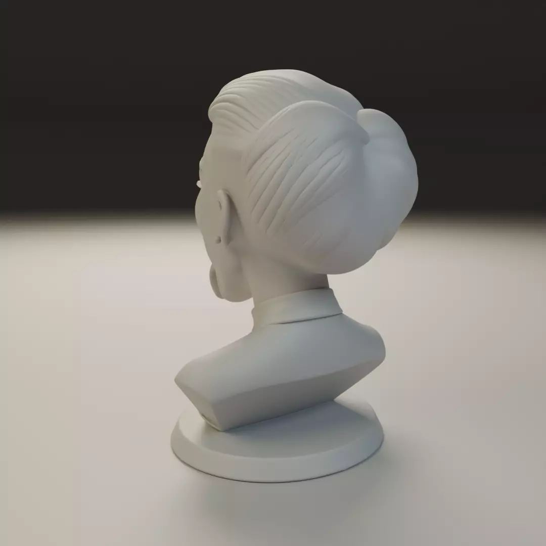 bust of woman 3D print model_7