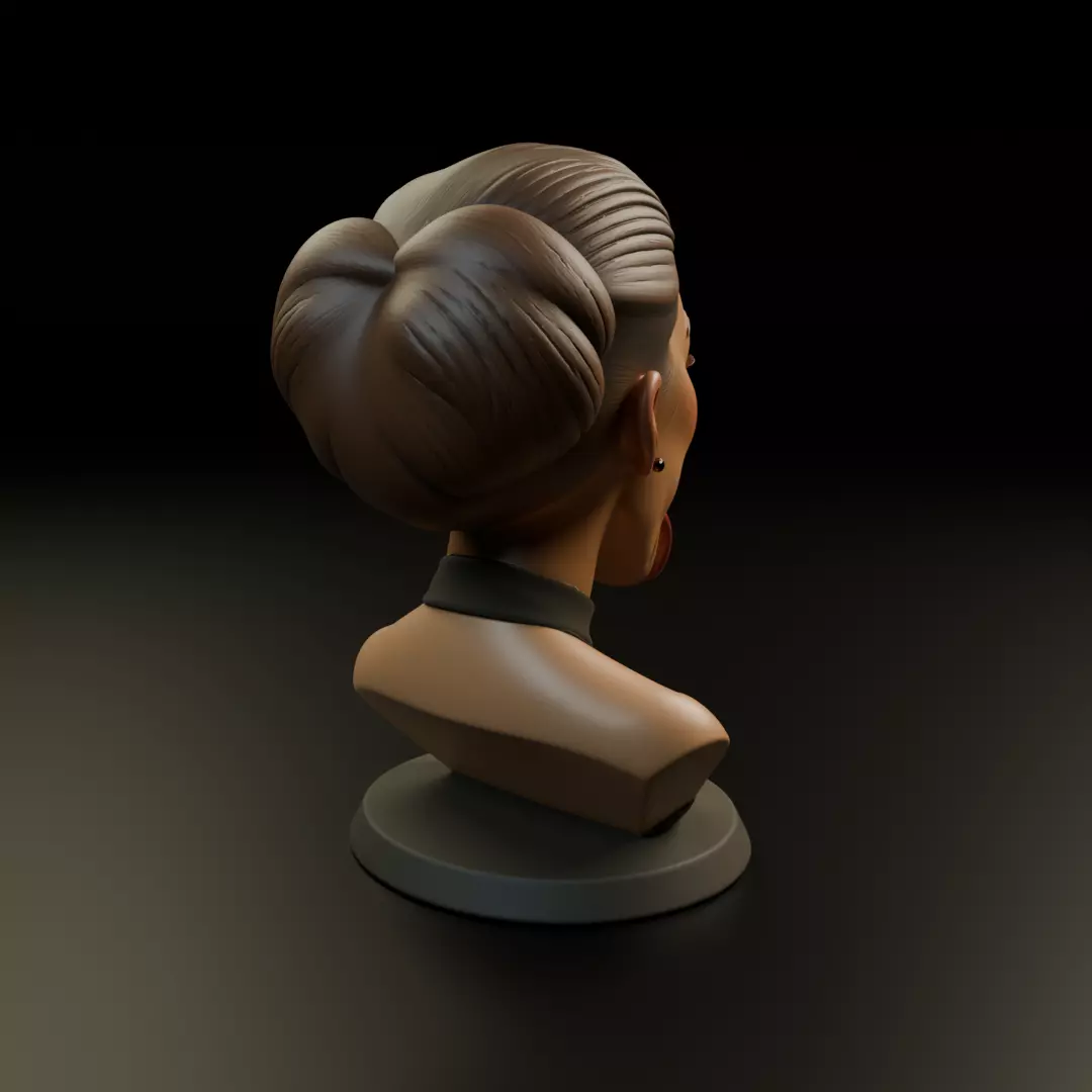bust of woman 3D print model_14