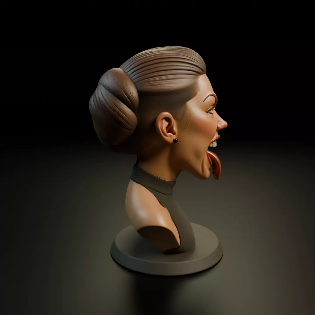 bust of woman 3D print model_2