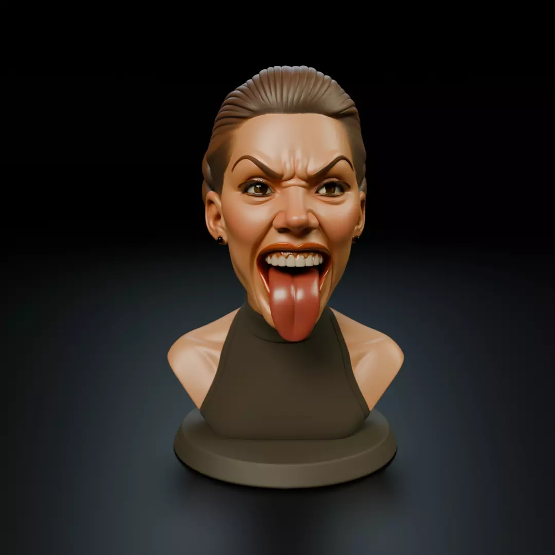 bust of woman 3D print model_16