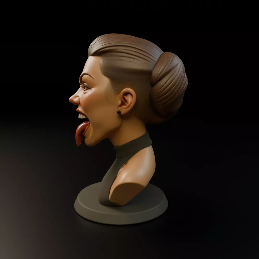 bust of woman 3D print model_4