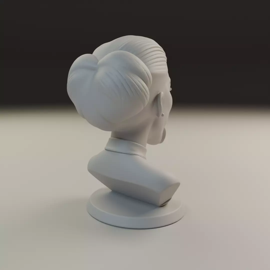 bust of woman 3D print model_13