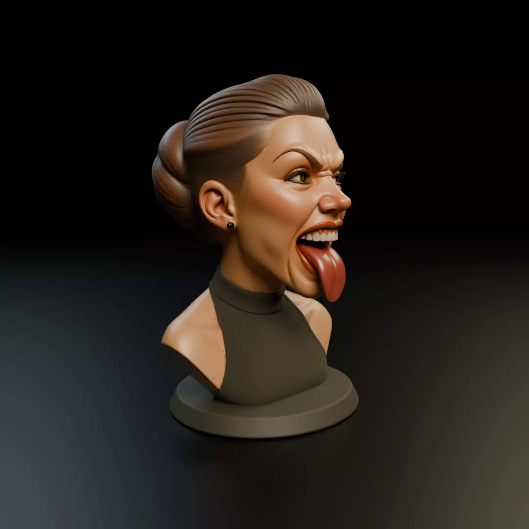 bust of woman 3D print model_12