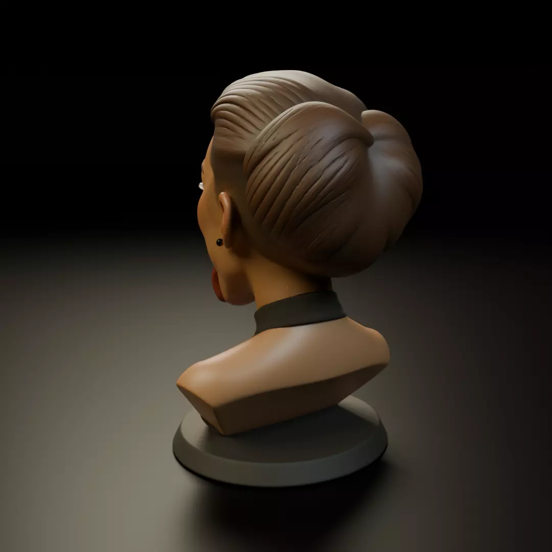 bust of woman 3D print model_8