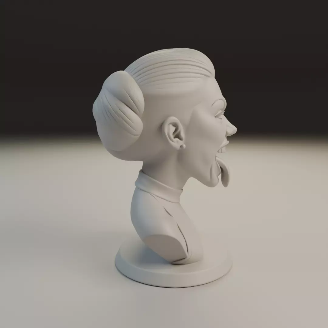 bust of woman 3D print model_1
