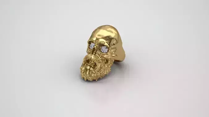  Beard Skull Ring 